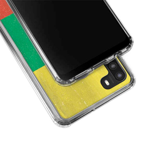 Lithuania Flag Distressed Galaxy A21 Clear Case